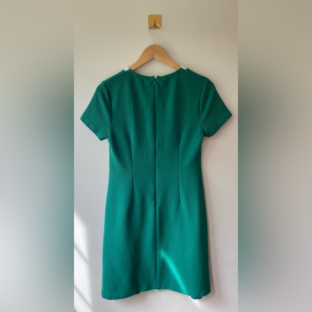 Boden Green and Light Blue Scalloped Sheath Dress - Picture 5 of 5